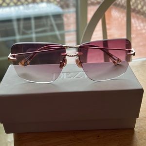 Never worn DEZI.co sunglasses. 2000s style rose gold & case